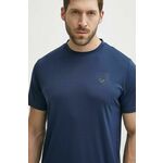 Športna kratka majica Rossignol mornarsko modra barva - mornarsko modra. Športna kratka majica iz kolekcije Rossignol. Model izdelan iz materiala, ki zagotavlja termoregulacijo.