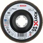 Bosch Lamelne brusilne plošče X-LOCK, kotna izvedba, plastična plošča, Ø 115 mm, G 80, X571, Best for Metal, en kos