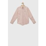 Otroška srajca Guess roza barva - roza. Otroški srajca iz kolekcije Guess. Model izdelan iz tanke, elastične tkanine. Izjemno udoben material.