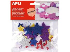 APLI KIDS oblike iz eva pene zvezde z bleščicami samolepilne