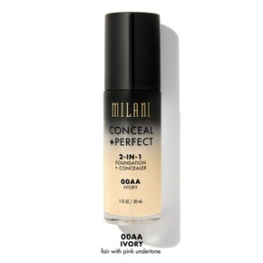Milani Conceal + Perfect 2-in-1 Foundation And Concealer tekoči puder 00AA Ivory 30 ml