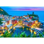 ENJOY Puzzle Vernazza v mraku, Cinque Terre, Italija 1000 kosov