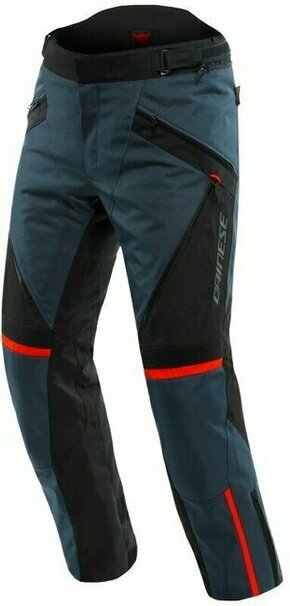 Dainese Tempest 3 D-Dry Ebony/Black/Lava Red 60 Regular Tekstilne hlače