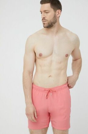 Kratke hlače za kopanje John Frank roza barva - roza. Kopalne kratke hlače iz kolekcije John Frank. Model izdelan iz tanke
