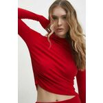 Majica Answear Lab ženska, rdeča barva - rdeča. Bluza iz kolekcije Answear Lab, izdelana iz enobarvne pletenine. Kolekcija je na voljo izključno na Answear.Si.