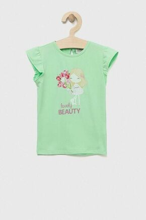 Kratka majica za dojenčka Birba&amp;Trybeyond zelena barva - zelena. Kratka majica za dojenčka iz kolekcije Birba&amp;Trybeyond. Model izdelan iz pletenine s potiskom. Nežen material