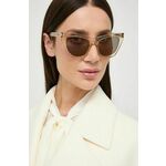 Sončna očala Saint Laurent ženski, prozorna barva - transparentna. Sončna očala iz kolekcije Saint Laurent. Model z enobarvnimi stekli in okvirji iz plastike. Ima filter UV 400.
