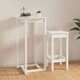vidaXL Barska miza bela 60x60x110 cm trdna borovina