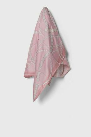 Svilena rutica Lanvin roza barva - roza. Rutica iz kolekcije Lanvin. Model izdelan iz vzorčaste tkanine.