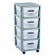 eoshop NESKONČNE PIKE regál s predali 4x11L / siva