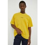 Bombažna kratka majica G-Star Raw moški, rumena barva - rumena. Kratka majica iz kolekcije G-Star Raw, izdelana iz visokokakovostne pletenine, ki je bila izdelana na trajnostni način. Model iz izjemno udobne bombažne tkanine.