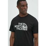 Bombažna kratka majica The North Face moška, črna barva, NF0A87NXJK31 - črna. Kratka majica iz kolekcije The North Face, izdelana iz tanke, rahlo elastične pletenine. Model iz zračne bombažne tkanine.