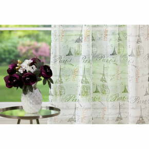 Bela/siva prosojna zavesa 140x245 cm Tour – Mendola Fabrics
