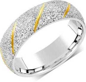 Silvego Poročni prstan za moške in ženske iz jekla RRC22799 (Obseg 53 mm)