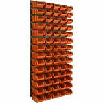 botle Stenska plošča za orodje 58 x 117 cm z 70 kos Škatla viseče Oranžna škatle Sistem za shranjevanje