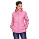 Pink Women Zipper Lapel Suit Blazer with Foldable Sleeve 27284