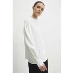 Srajca Answear Lab ženska, bela barva - bela. Bluza iz kolekcije Answear Lab, izdelana iz enobarvne tkanine. Kolekcija je na voljo izključno na Answear.Si.