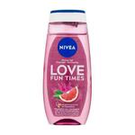 Nivea Love Fun Times osvežilen gel za prhanje z vonjem grenivke 250 ml