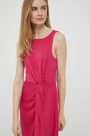 Obleka Lauren Ralph Lauren roza barva - roza. Lahkotna obleka iz kolekcije Lauren Ralph Lauren. Model izdelan iz tanke
