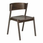 Jedilni stol iz rjavega hrasta Oblique - Hübsch