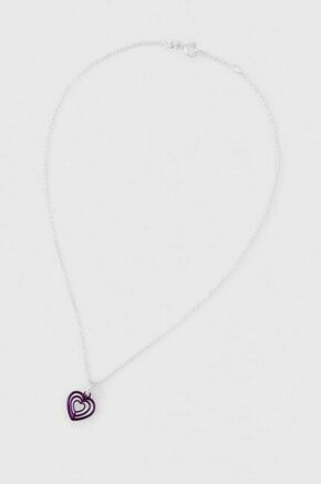 Srebrna ogrlica Tous - srebrna. Ogrlica iz kolekcije Tous. Model s premičnim obeskom izdelan kombinacije jekla in srebra 925.