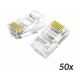 Ugreen RJ45 konektor CAT.6 UTP trdi kabel pak/50 NW120-50