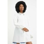 Bombažna srajca Answear Lab ženska, bela barva - bela. Srajca iz kolekcije Answear Lab, izdelana iz tkanine z nalepko. Model iz izjemno udobne bombažne tkanine.