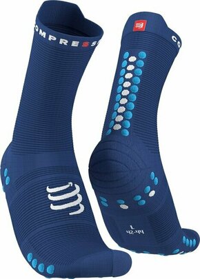 Compressport Pro Racing Socks V4.0 Run High Sodalite/Fluo Blue T3 Tekaške nogavice