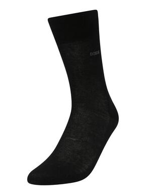 Bombažne nogavice BOSS črna barva - črna. Visoke nogavice iz kolekcije BOSS. Model izdelan iz egipčanskega bombaža