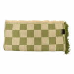 Zeleno/bež pregrinjalo za zakonsko posteljo 240x240 cm Green Checkerboard – Really Nice Things