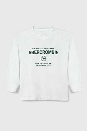 Otroška dolga majica Abercrombie &amp; Fitch bela barva - bela. Otroške Majica z dolgimi rokavi iz kolekcije Abercrombie &amp; Fitch