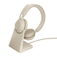 Jabra Evolve2 65 slušalke, USB/bluetooth/brezžične, bež/črna, 117dB/mW/26dB/mW/84dB/mW, mikrofon