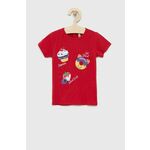Birba&amp;Trybeyond otroška majica - rdeča. T-shirt otrocih iz zbirke Birba&amp;Trybeyond. Model narejen iz tanka, elastična tkanina.