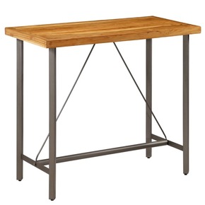 Greatstore Barska miza iz trdne predelane tikovine 120x58x106 cm