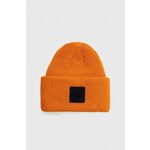 Kapa The North Face oranžna barva - oranžna. Kapa iz kolekcije The North Face. Model izdelan iz debele pletenine.
