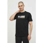 Bombažna kratka majica Ellesse Zagda T-Shirt moška, črna barva, SHV20122 - črna. Kratka majica iz kolekcije Ellesse, izdelana iz elastične pletenine. Model iz izjemno udobne bombažne tkanine.