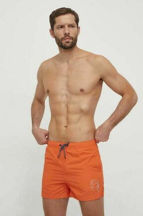 Kopalne kratke hlače Karl Lagerfeld - oranžna. Kopalne kratke hlače iz kolekcije Karl Lagerfeld