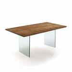 Jedilna miza z mizno ploščo v hrastovem dekorju 180x90 cm – Tomasucci