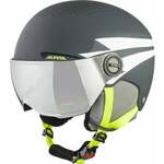 Alpina Zupo Visor Q-Lite Junior Ski helmet Charcoal/Neon Matt L Smučarska čelada