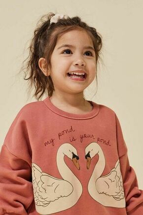 Otroški pulover Konges Sløjd roza barva - roza. Otroški pulover iz kolekcije Konges Sløjd. Model izdelan iz vzorčaste pletenine.