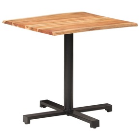 Greatstore Bistro miza z naravnimi robovi 80x80x75 cm trden akacijev les