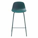 Modrozelen plastičen barski stol 92,5 cm Whitby – Unique Furniture