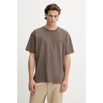 Bombažna kratka majica Levi's rjava A0637.0175