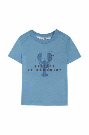 Otroška kratka majica Tartine et Chocolat - modra. Otroške kratka majica iz kolekcije Tartine et Chocolat