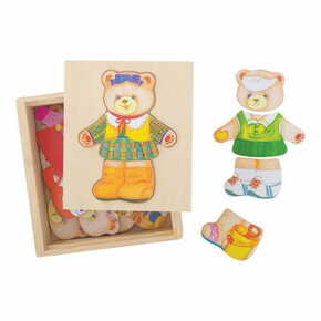 WEBHIDDENBRAND Bigjigs Toys Gospa medvedka oblačenje Puzzle