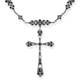 Thomas Sabo Ogrlica "Kraljevski križ iz črnih kamnov" , KE1663-643-11-L37v, Sterling Silver, 925 Sterling srebro, zatemnjeno, cirkonij črno
