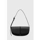Usnjena torbica A.P.C. sac betty shoulder črna barva, PXAWV-F61834 - črna. Majhna torbica iz kolekcije A.P.C. Model na zapenjanje, izdelan iz naravnega usnja.