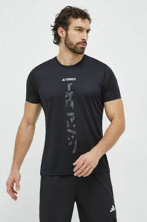 Športna kratka majica adidas TERREX Agravic črna barva - črna. Športna kratka majica iz kolekcije adidas TERREX. Model izdelan iz materiala