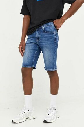 Jeans kratke hlače Karl Lagerfeld Jeans moški - modra. Kratke hlače iz kolekcije Karl Lagerfeld Jeans. Model izdelan iz jeansa. Model iz izjemno udobne tkanine z visoko vsebnostjo bombaža.