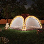 shumee zabavni šotor 4-stranska LED 3,6x3,6x2,3 m Camo